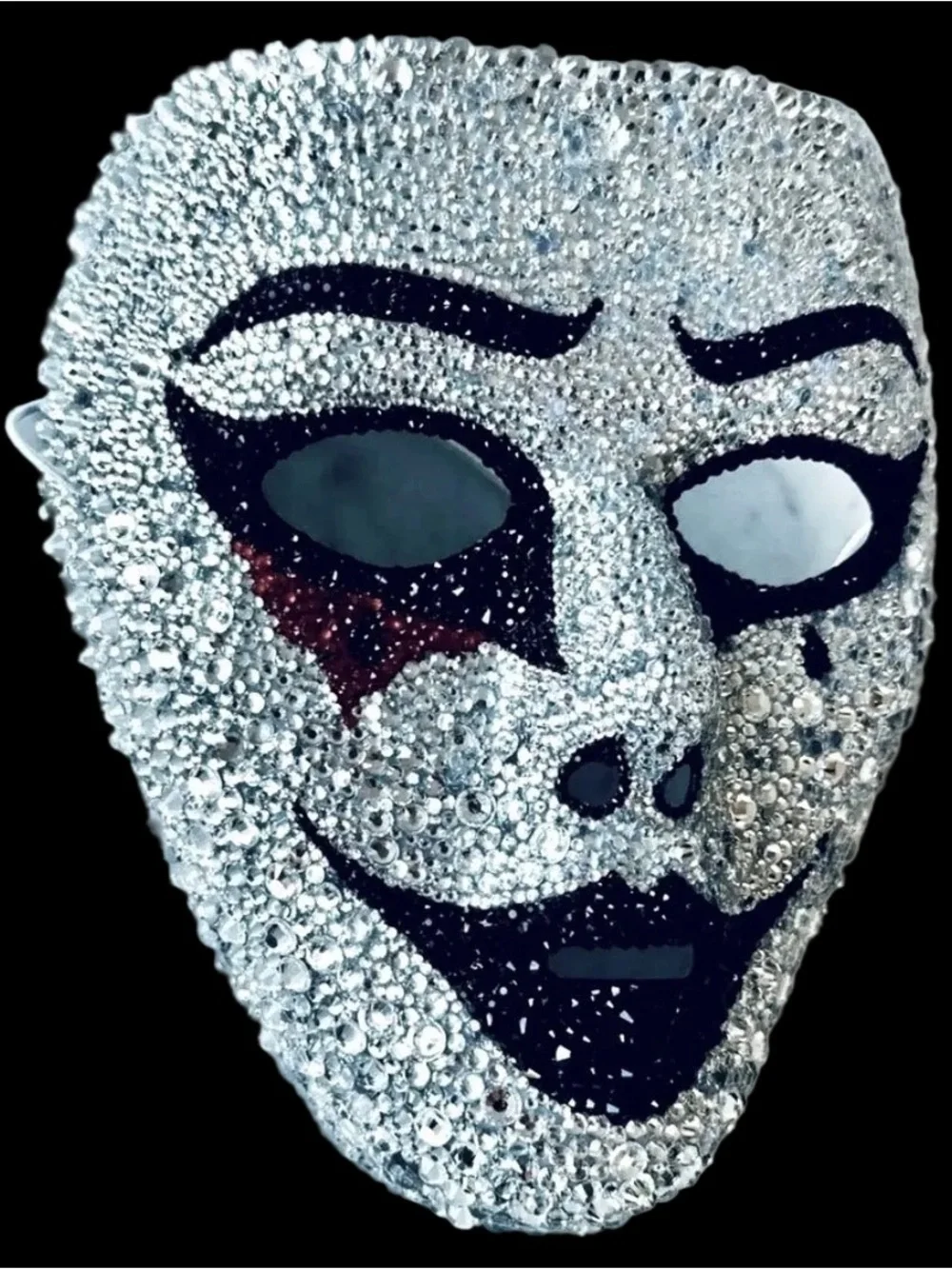 🆑Rhinestone Bedazzled Masquerade Bling Face Mask For Halloween,Mardi Grass &More